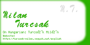 milan turcsak business card